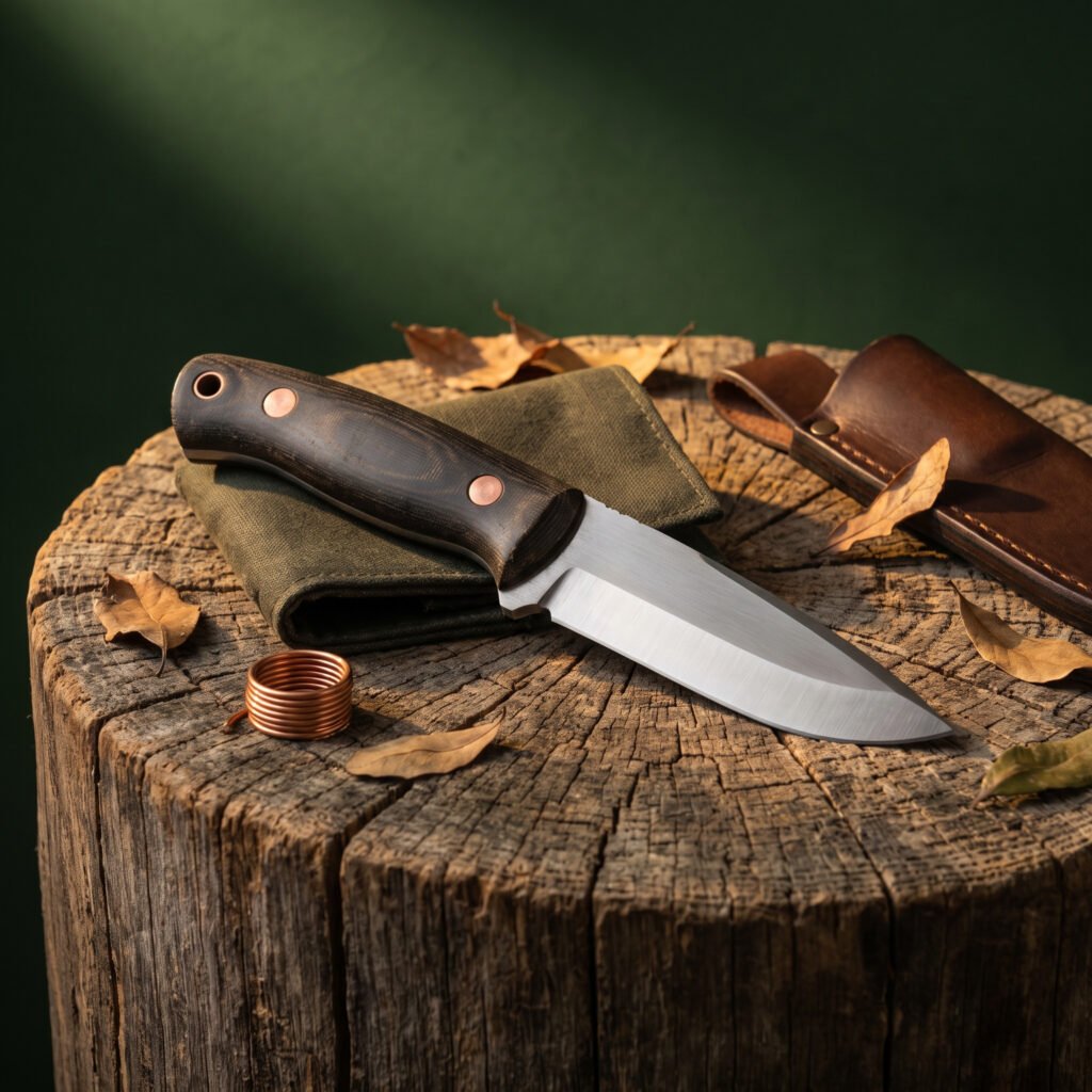 Bushcraft Knife, Scandi Grind, 105mm